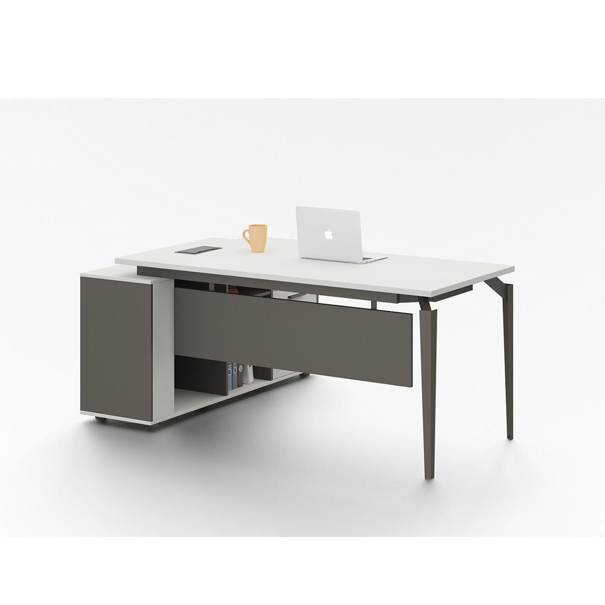 Office Desk 1.80 DG08-D0118W WHITE GRAY