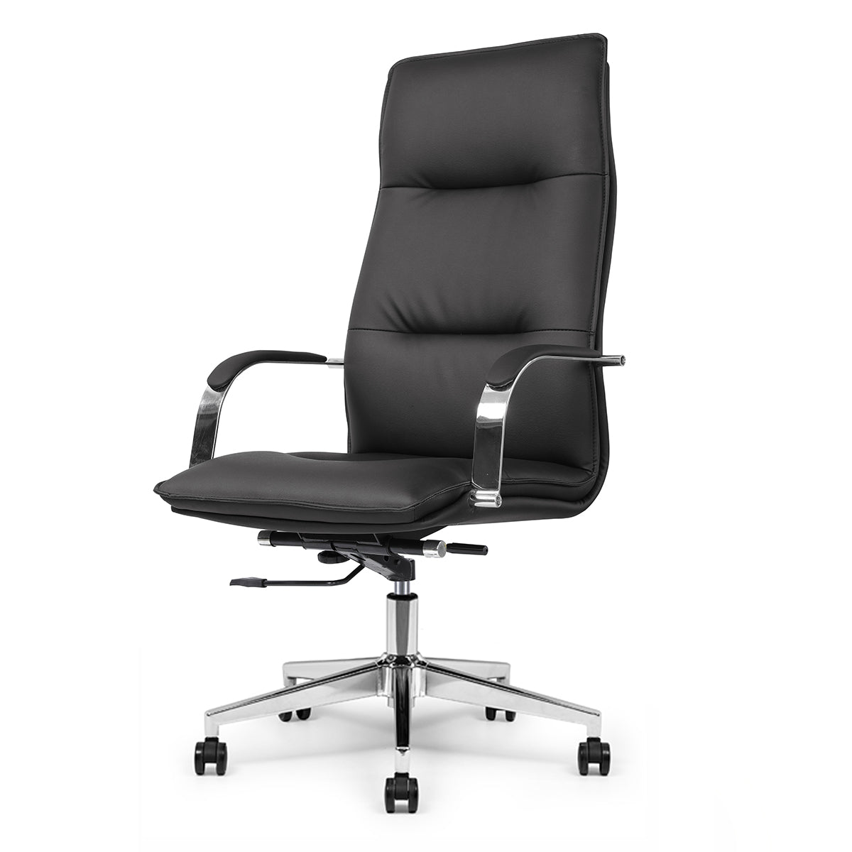 Black Leather Swivel Chair