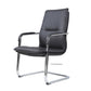 Black Leather Fixed Chair