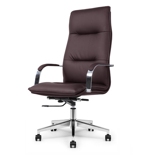 Brown Leather Swivel Chair