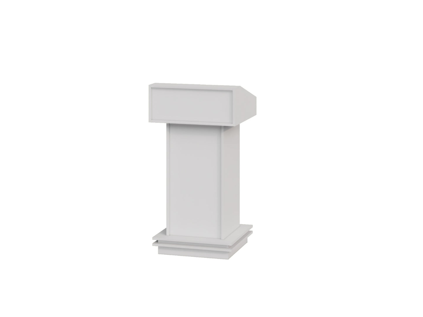 White podium stand