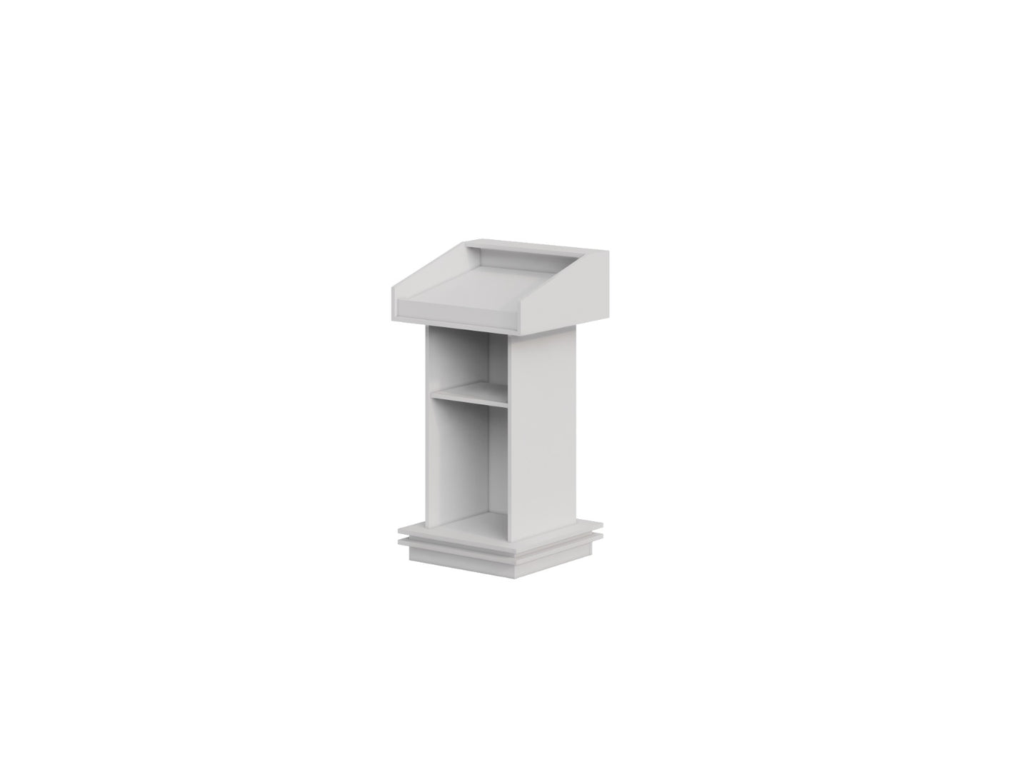 White podium stand
