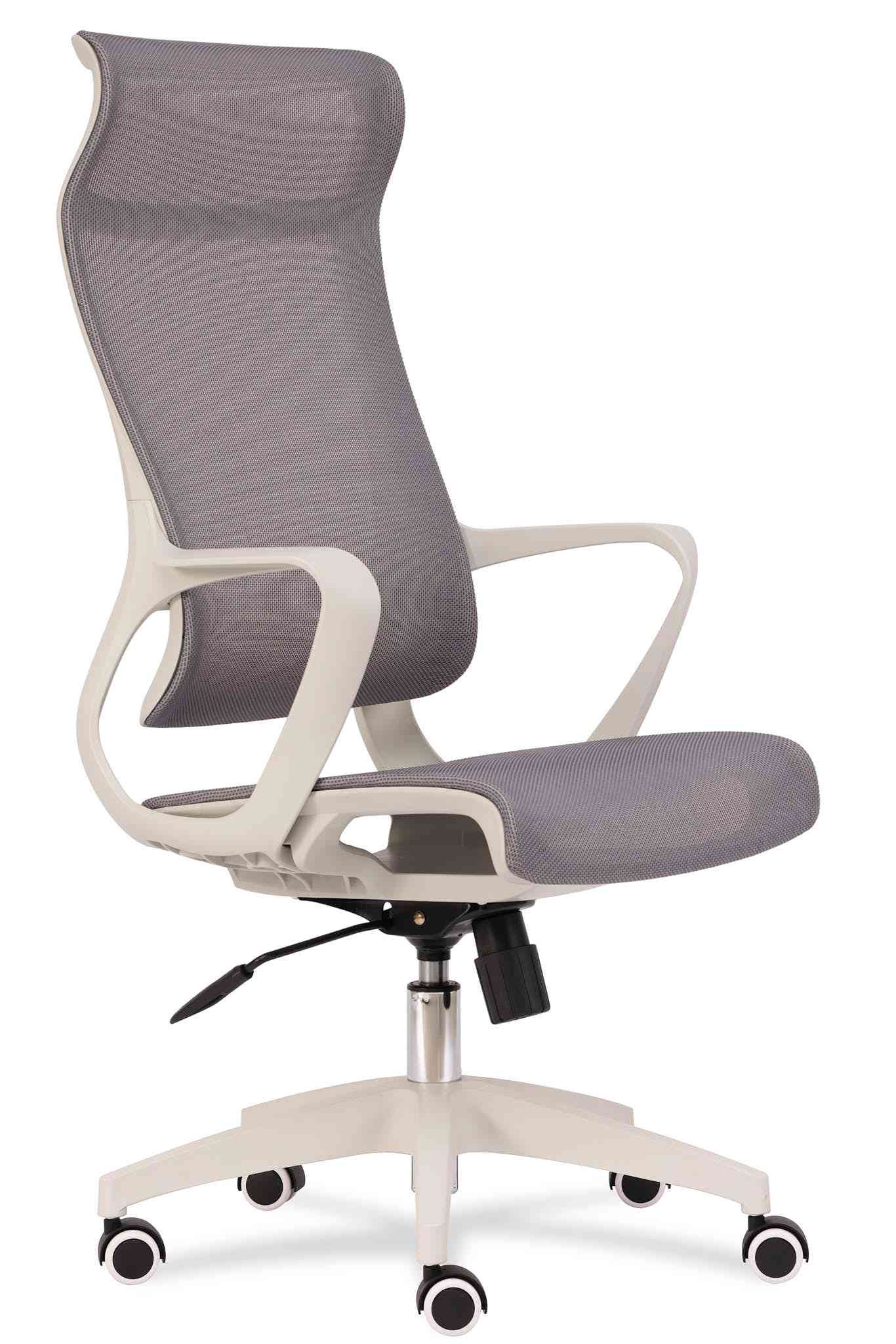 Brown Grey High Back Swivel Office Chair