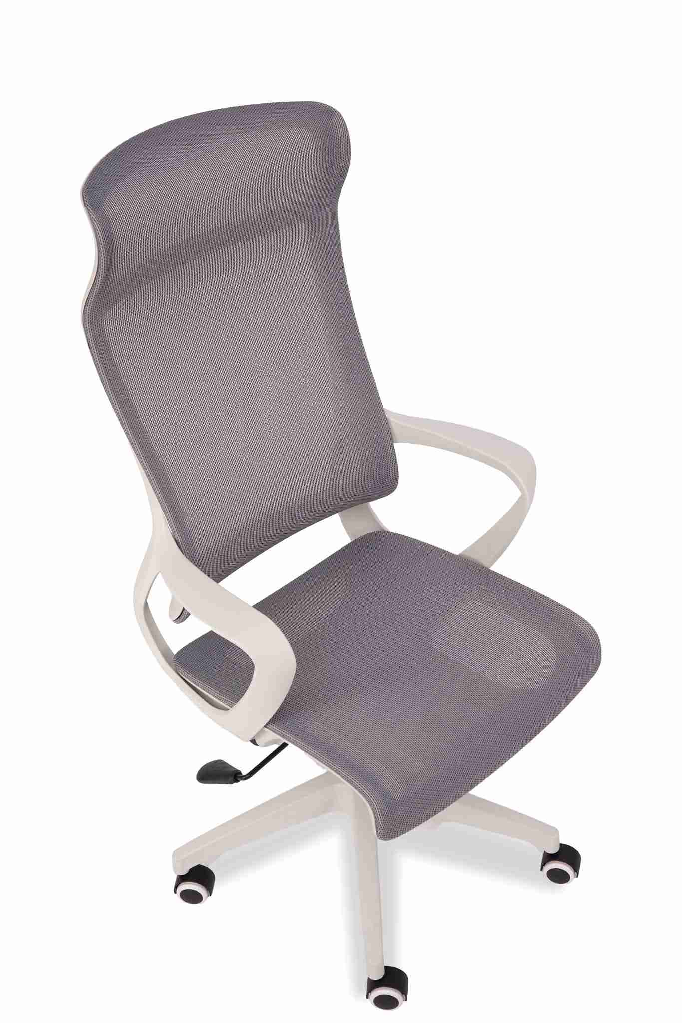 Brown Grey High Back Swivel Office Chair