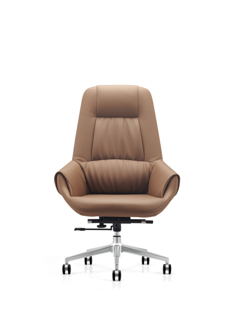 High-back swivel chair – YS-2212A LIGHT BROWN