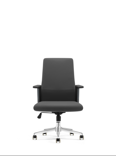 Mid-back swivel chair – LY-001B BLACK