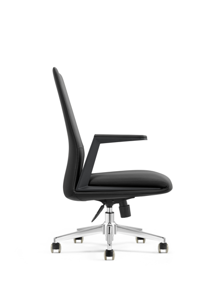 Mid-back swivel chair – LY-001B BLACK