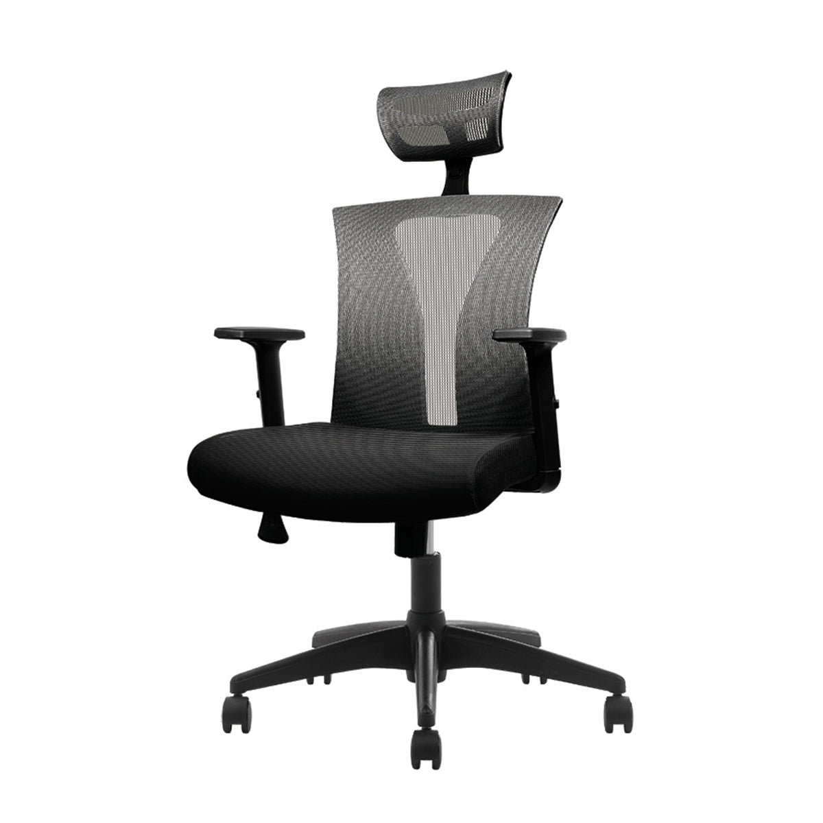 Black High-Back Swivel Chair